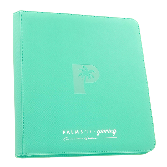 COLLECTOR'S SERIES 12 POCKET ZIP TRADING CARD BINDER - TURQUOISE